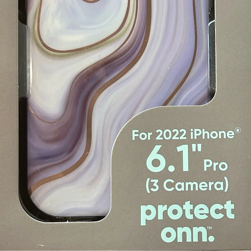 Protect Onn 2022 iPhone 6.1” Pro 3 Camera Purple & Rose Gold Phone Case